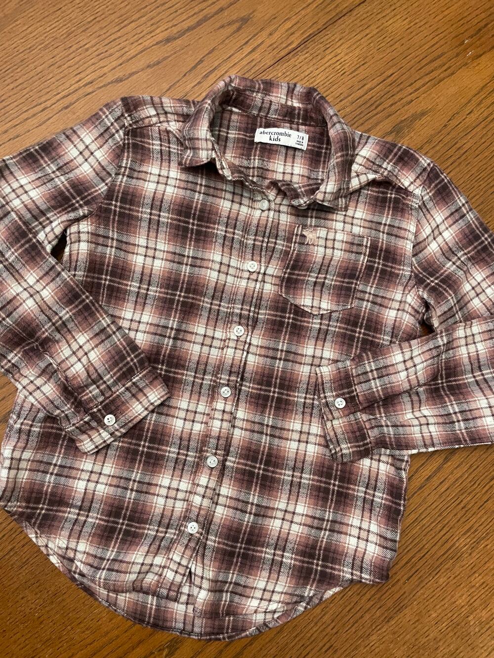 Abercrombie Kids Flannel Button Down Size 7/8